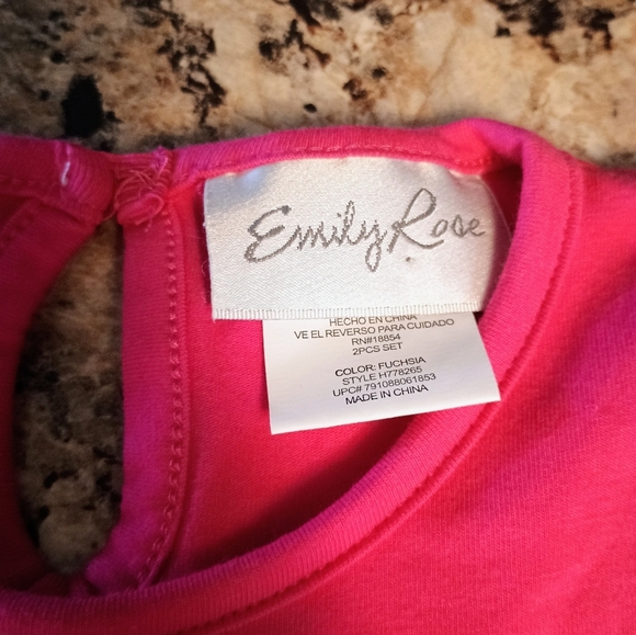 Emily Rose two-piece set long sleeve girls tutu shirt snowman. New With Tags - Picture 3 of 7